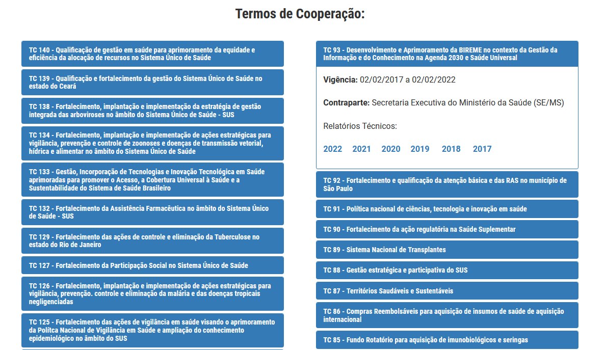 BIREME e OPAS Brasil: termos de cooperação no biênio – Boletim  BIREME/OPAS/OMS